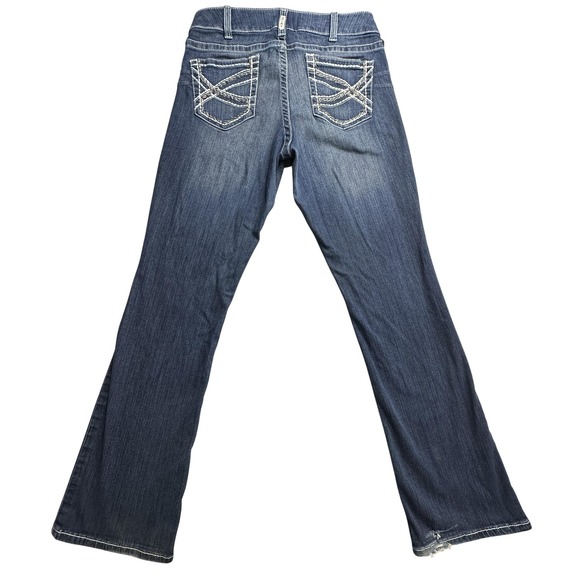Ariat R.E.A.L Jeans Womens 32L Blue Mid Rise Bootcut Entwined Marine 10017510 - Picture 1 of 15